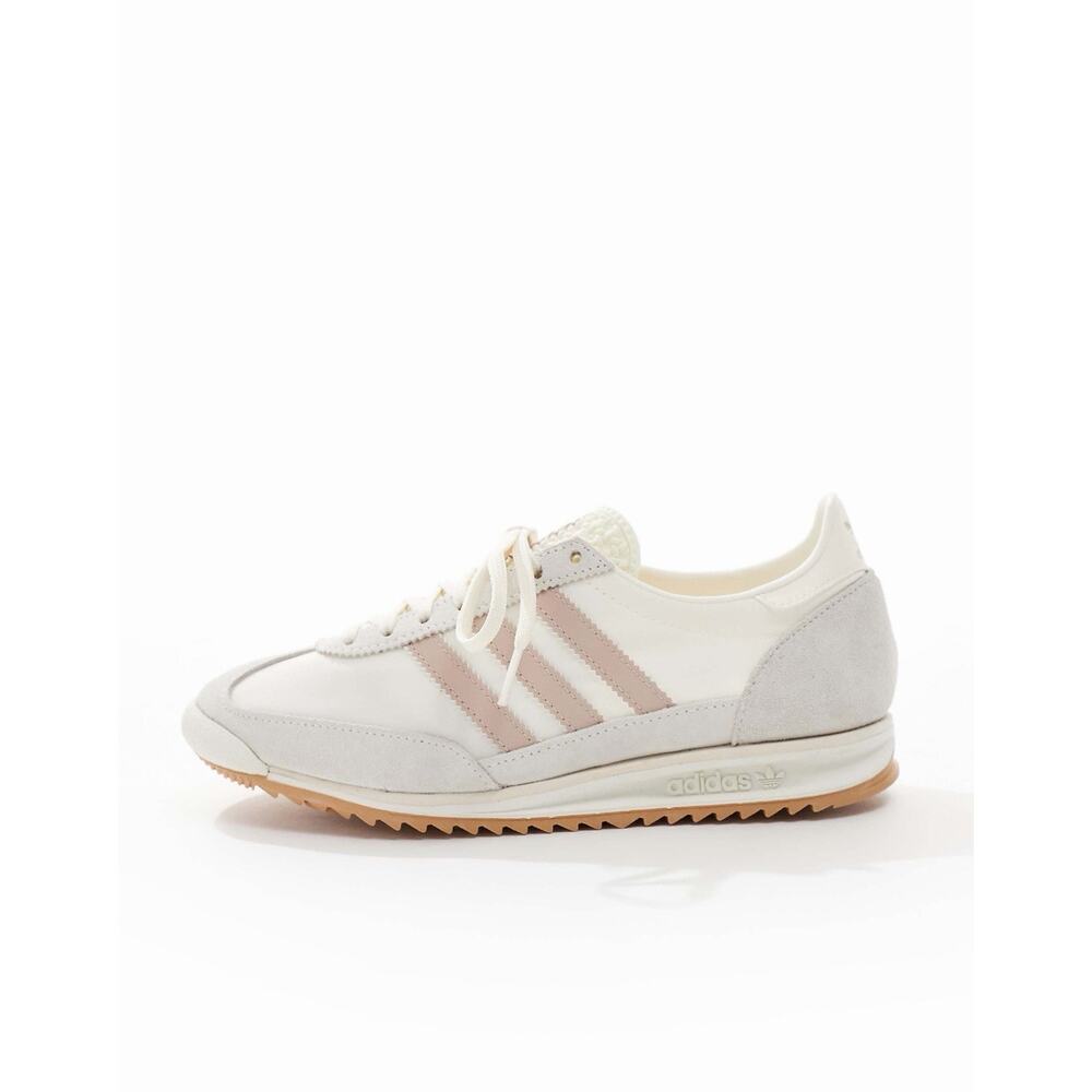 Adidas Women 8.5 SL 72 OG Shoes White/Wonder Taupe JH7394 Sneakers Stripe Retro